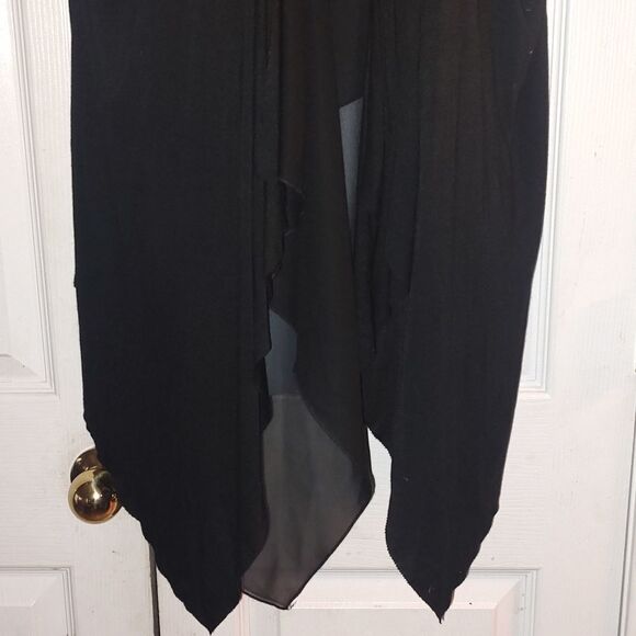 Dress barn black lightweight open front cardigan Sz 2X - Picture 2 of 6